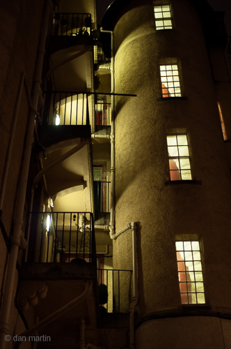 Interesting shapes and forms as light hits the curve