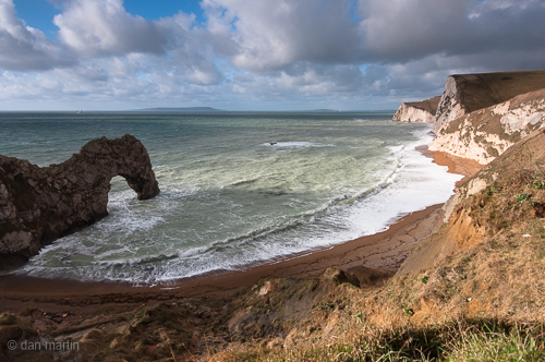 Durdle Door, a natural forming limestone arch