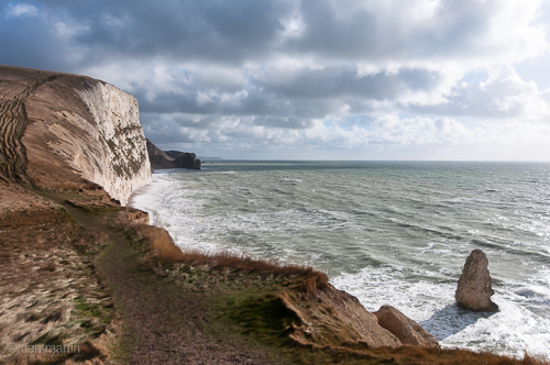 Further along the coast looking back to Durdle Door in the distance