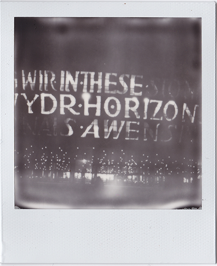 Wales Millennium Centre B&W film Polaroid SX-70