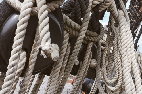 Rigging - Ropes intertwined. Never a knot.  'Victory' Series #3