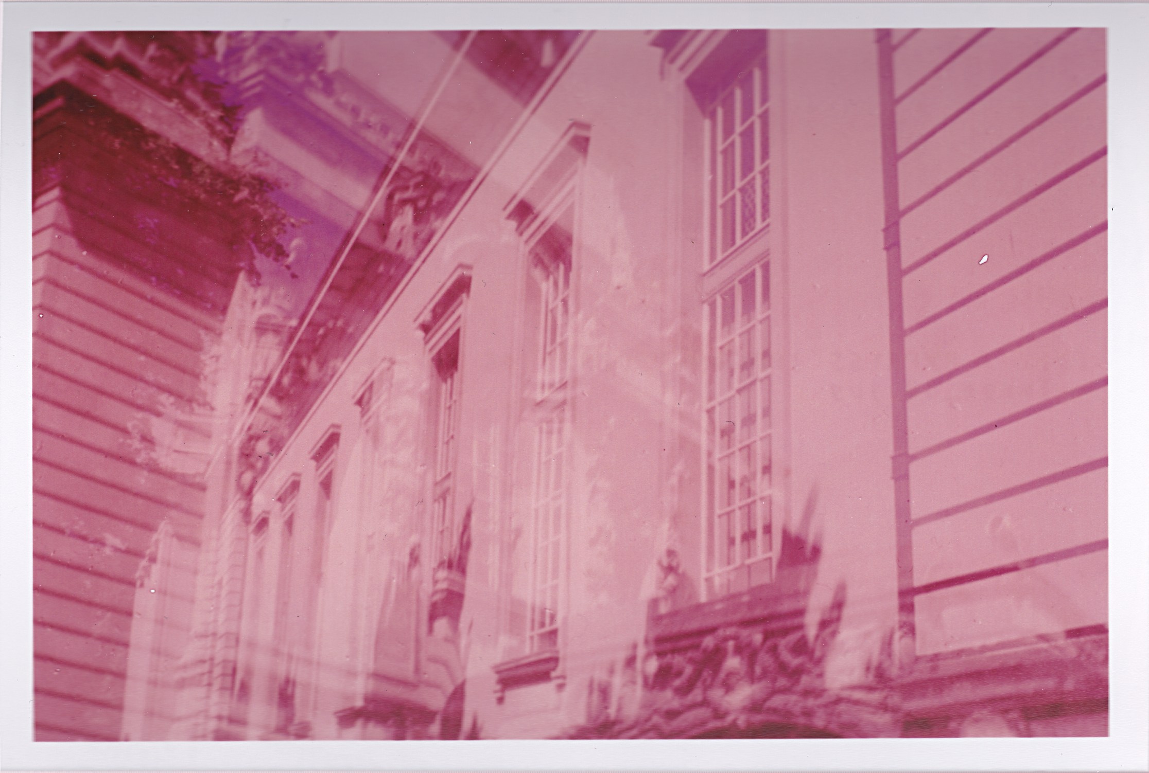 Cardiff double exposure Cross processed slide film Brownie Six-20 Folding