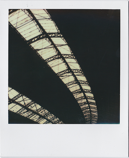Roof truss of a train station Polaroid SX-70