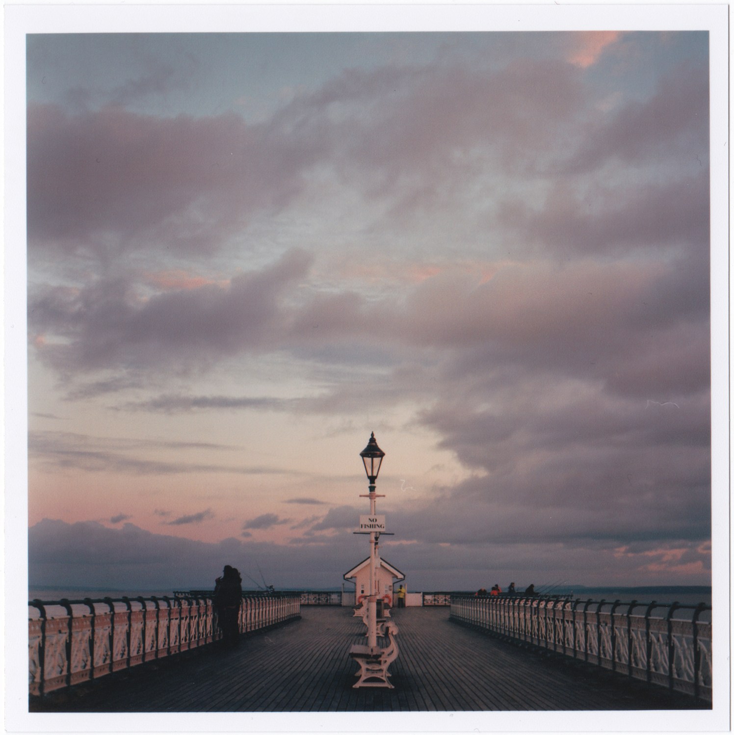 Looking down Penarth Pier Yashica Mat 124-g