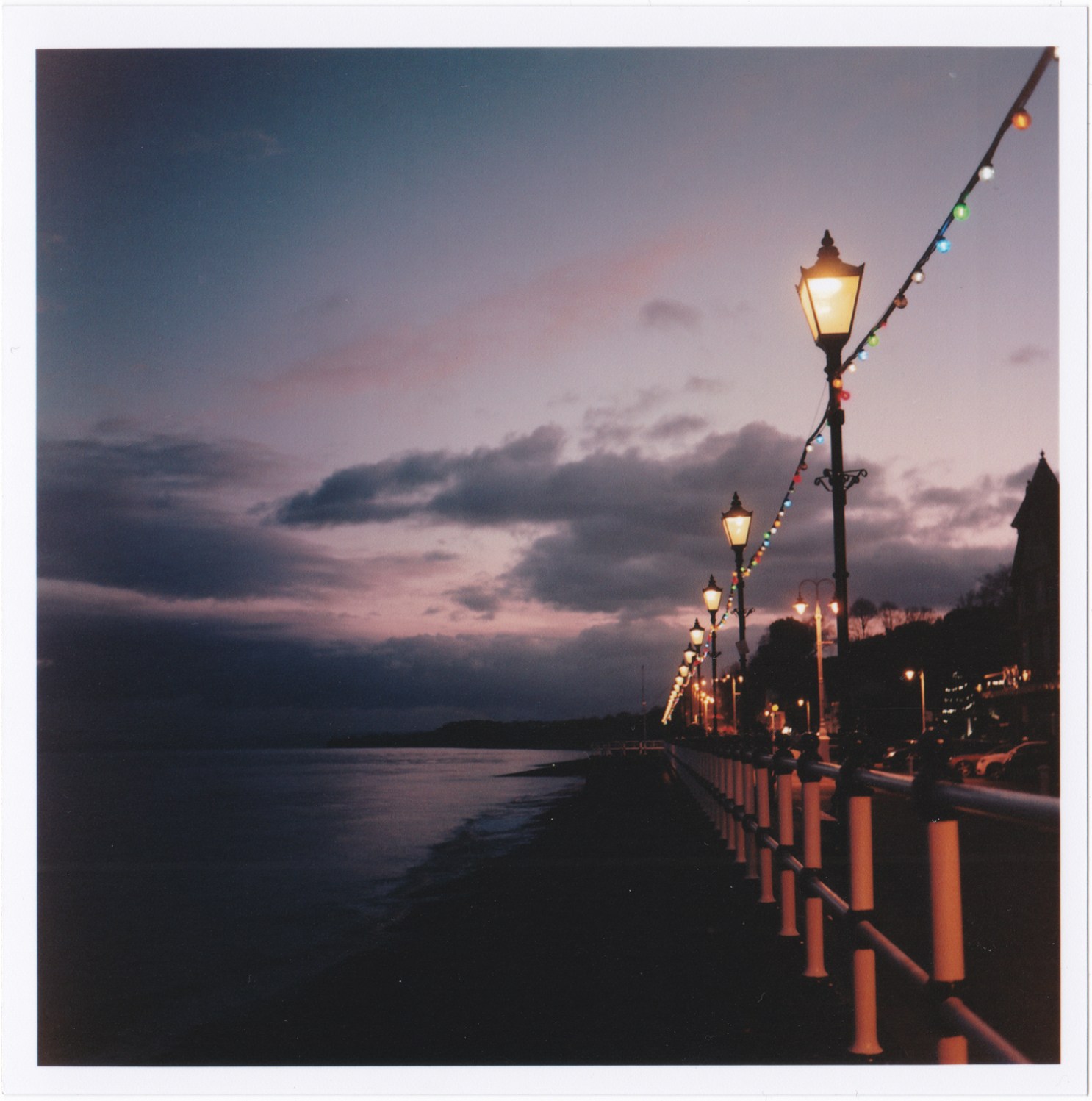 Streetlamps along the promenade Yashica Mat 124-g