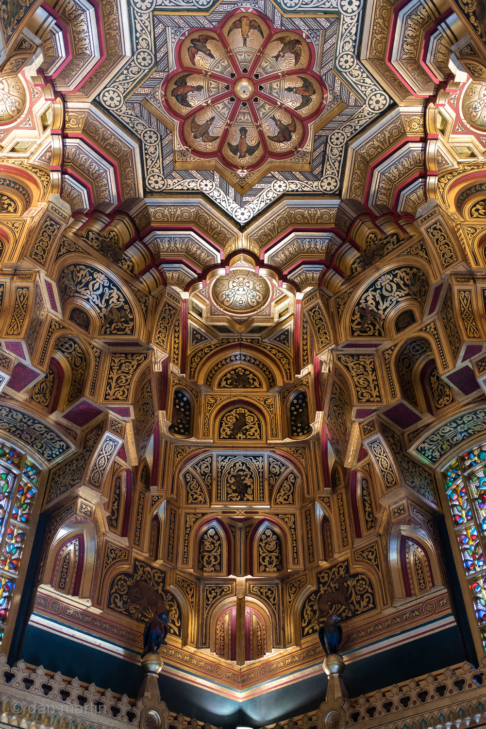 Amazing ceiling in the Arab Room, Cardiff Castle. 