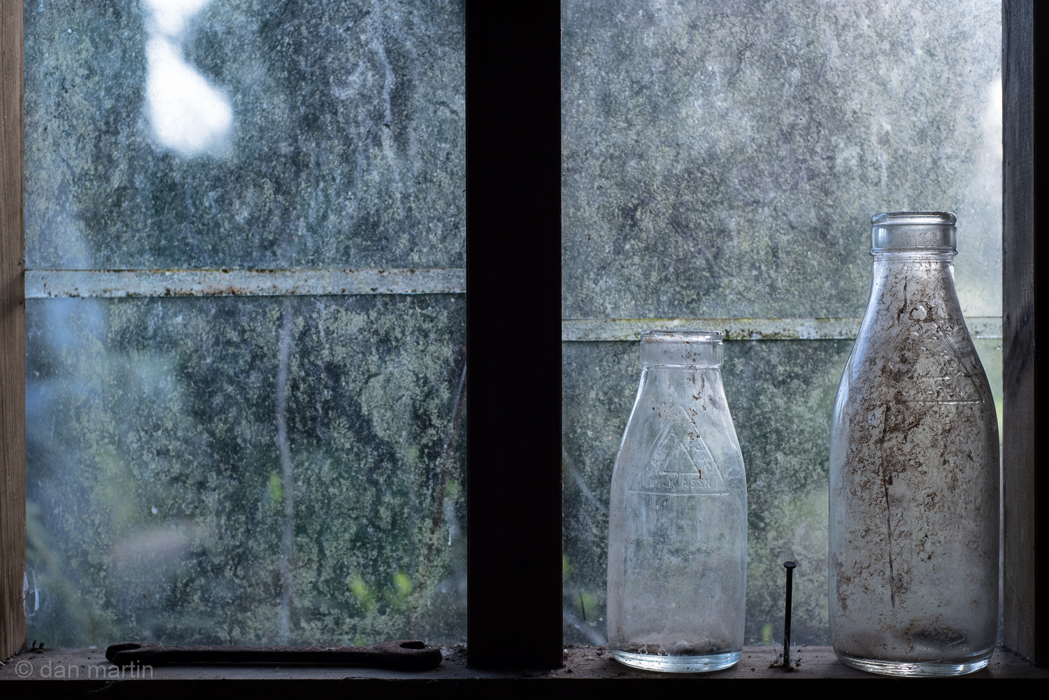 The wrench, the bottles and that nail.