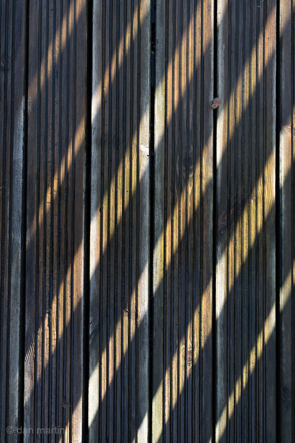 Stray, light. Light rays. Straying across the decking outside. Creeping along. Watching as they slowly move with the sun. Angle changing.