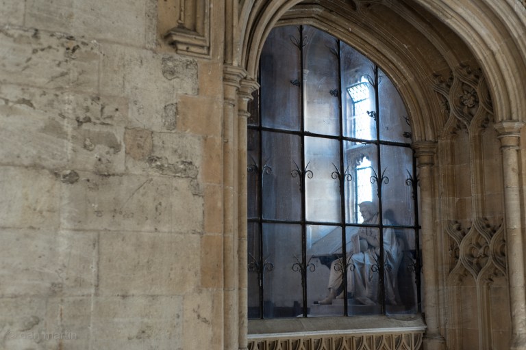 Through the glass in stone, Lordly, Awaiting, Observing