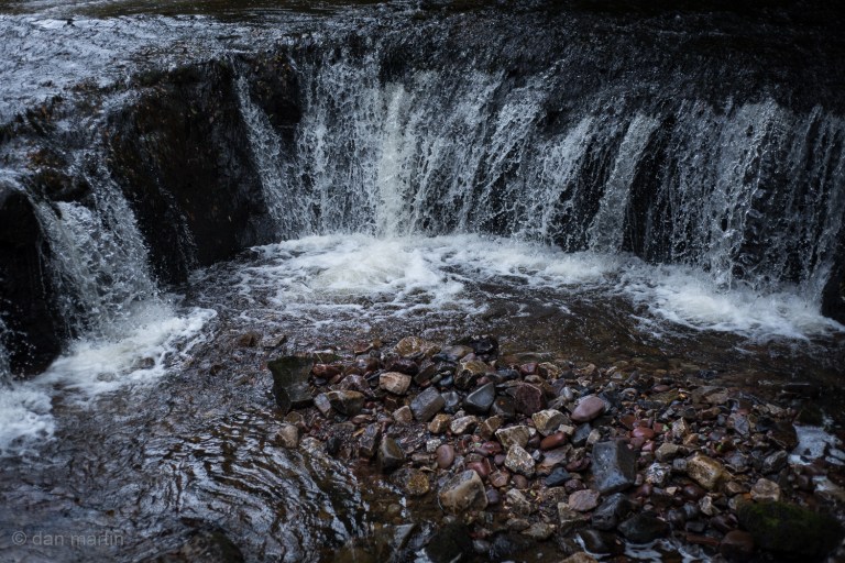 The 'Horseshoe' section of the waterfalls along the river.